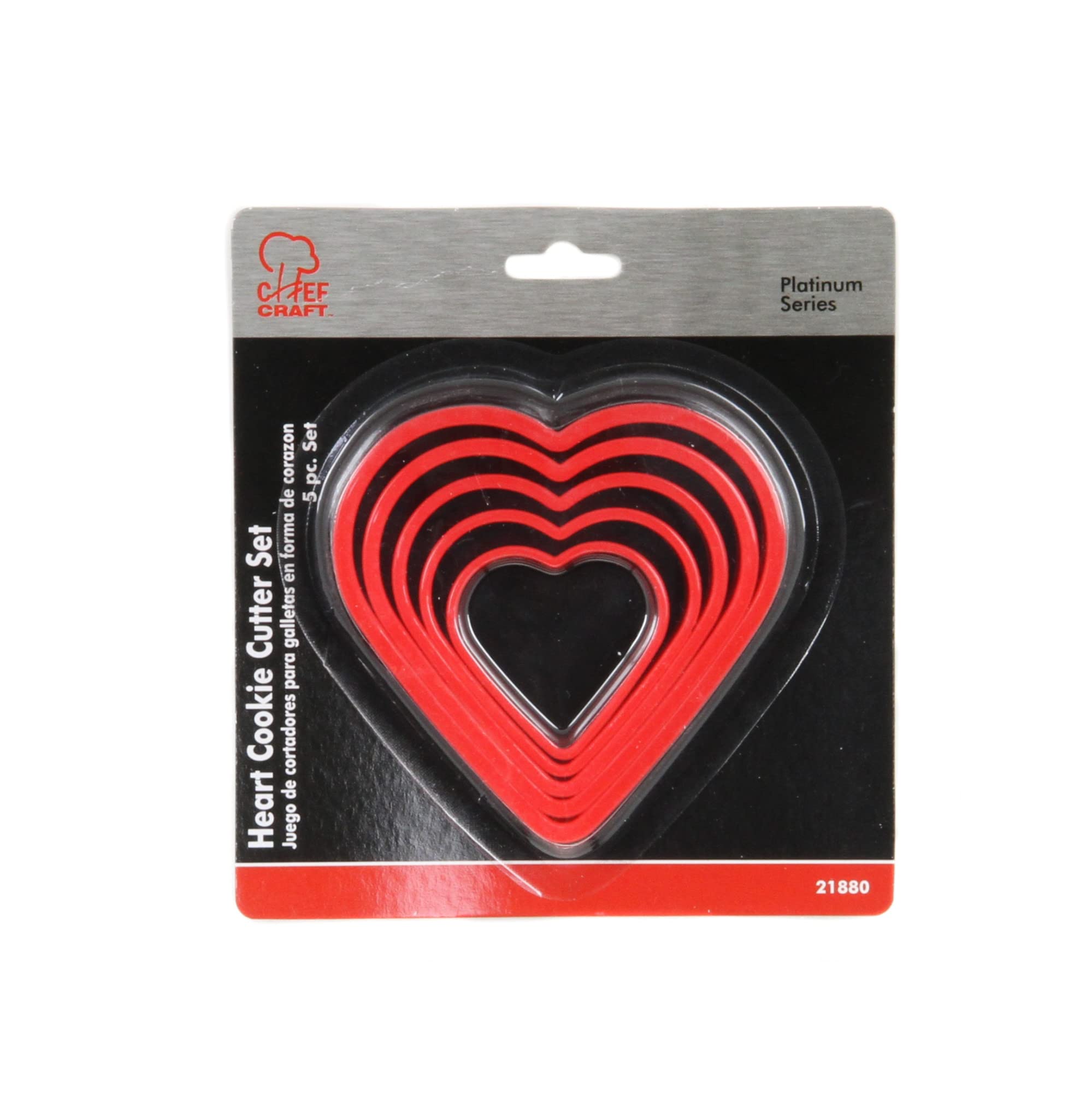 Amazon.com: Chef Craft Select Plastic Heart Cookie Cutter, 5 Piece